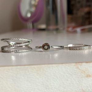 Silver ring bundle 🤍